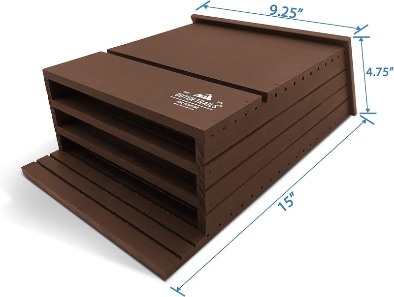 Outer Trails Japanese Cedar Bat House Habitat: Three Chambers, Weatherproof, Easy Install, Brown - Image 4